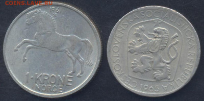 Норвегия 1 крона 1961 г.19.04.2025 г. 22 -00 МСК. - Норвегия