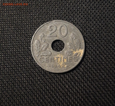 ФРАНЦИЯ 20 САНТИМОВ 1942 года До 23.04 - 20250314_231735
