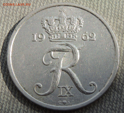 Дания погодовка 2 монеты 1962 до 23.04.2025 - Дания 25 эре 1962 .JPG