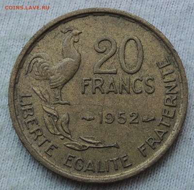 Франция 20 франков 1952 до 23.04.2025 - Франция 20 франков 52.JPG