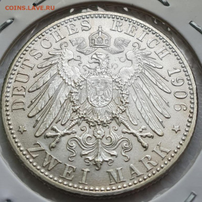 Бавария 2 марки 1906 Свадьба (Баден) до 24.04 22-00мск - 4