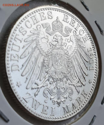 Бавария 2 марки 1911 ДР Луитпольда Регент до 24.04 22-00мск - 4