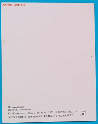 Открытки – мини формат. 3 шт. До 20-00 мск. 24.04.25г - Открытка мини Поздравляем обр