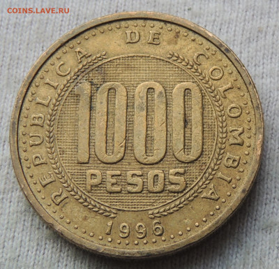 Колумбия 1000 песо 1996 до 27.04.2025 - Колумбия 1000 песо 96.JPG