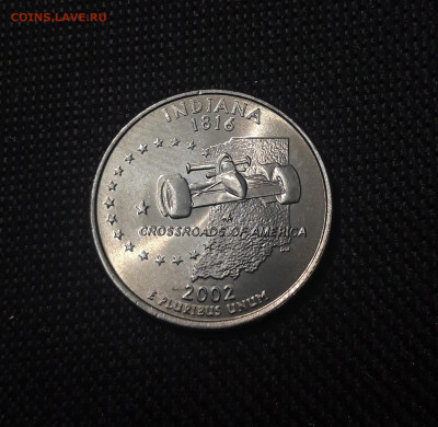 4 доллара 2002 года Квотеры 50 штатов-Индиана (P) До 30.04 - 20241228_234741
