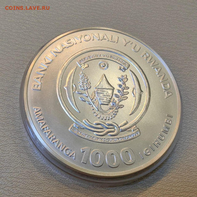 Горная горилла. Вес 93.3гр. 2008 год. Руанда 1000 франков - IMG-20250403-WA0005