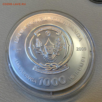 Козерог. Вес 93.3гр. 2009 год. Руанда 1000 франков - IMG-20250403-WA0002