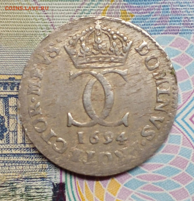 Швеция, 5 эре 1694, Карл XI на оценку - 20250424_222736