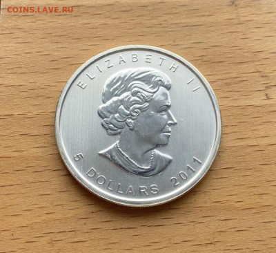 Крона Шайба Канада 5 долларов 2011 Кленовый Лист Серебро - krona_shajba_kanada_5_dollarov_2011_klenovyj_list_serebro_uncija (1)