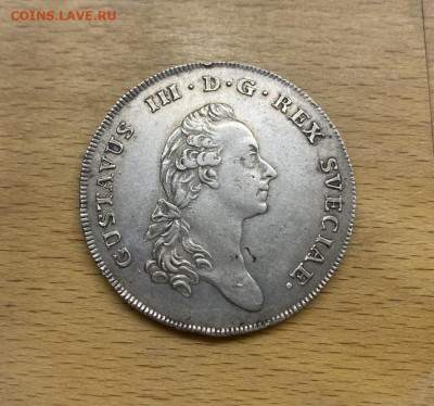 Швеция 1 риксдалер 1775 Густав III 3 далера силвермюнт Сереб - redkost_shvecija_1_riksdaler_1775_gustav_iii_3_dalera_silvermjunt_serebro_xf_krona_shajba_redkaja (3)