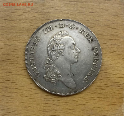 Швеция 1 риксдалер 1775 Густав III 3 далера силвермюнт Сереб - redkost_shvecija_1_riksdaler_1775_gustav_iii_3_dalera_silvermjunt_serebro_xf_krona_shajba_redkaja (1)