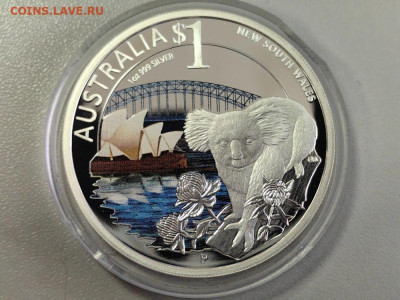 Австралия 1доллар 2010 Коала, Ag999, до 01.05 - Ю Штаты Австралии Коала-1