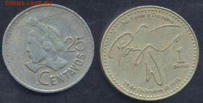 Гватемала 25 центавос 1991 г. 27.04.2025 г. 22 -00 МСК. - Гватемала