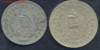 Гватемала 25 центавос 1991 г. 27.04.2025 г. 22 -00 МСК. - Гватемала1