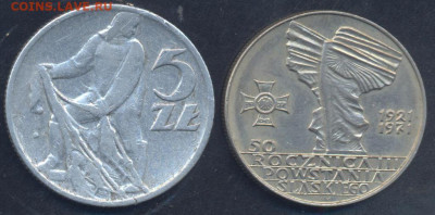 Польша 10 злотых 1971 г. 27.04.2025 г. 22 -00 МСК. - Польша 5 1
