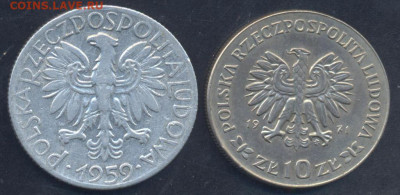 Польша 10 злотых 1971 г. 27.04.2025 г. 22 -00 МСК. - Польша 5