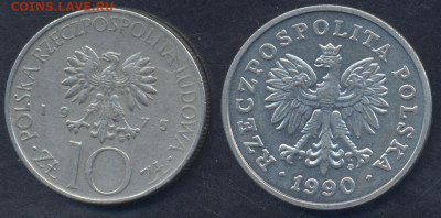Польша 10 злотых 1975 г.27.04.2025 г. 22 -00 МСК. - Польша 10