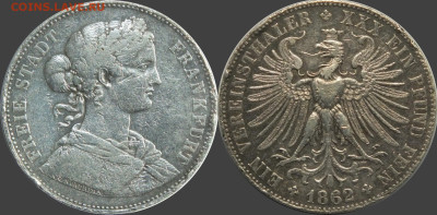 1 ТАЛЕР 1862 союзный, до 30.04. - Т22