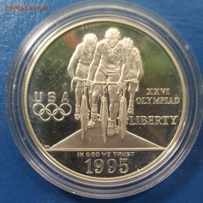 США, 1 доллар (Р) 1995, Велоспорт, до 02.05.2025. - IMG_20250426_122228~2
