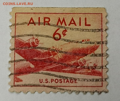 Марка AIR MAIL  U. S. POSTAGE.  Опознание - IMG_20250426_152004
