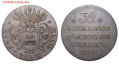 Гамбург. 32 шиллинга 1809 г. До 27.04.25. - Р2388.JPG