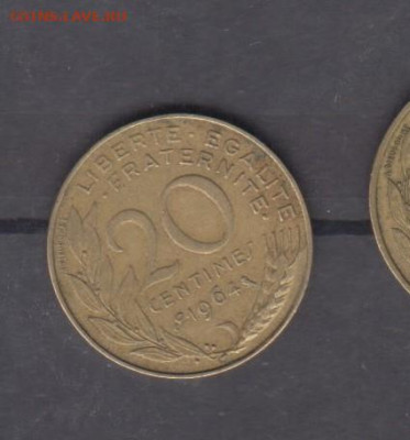 Франция 1964  20 сантимов до 02 05 - 579