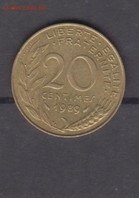 Франция 1989 20 сантимов до 02 05 - 586