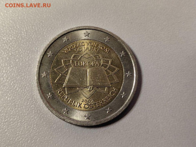 2евро 2007 Римский договор. Австрия, Unc, до 03.05 - 2007 Австрия -1