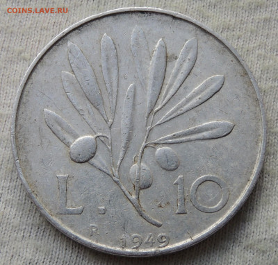 Италия 10 лир 1949 до 30.04.2025 - Италия 10 лир 49.JPG