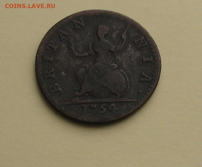 Великобритания фартинг 1754 до 03.05.25г. 22.00ч. - фартинг1