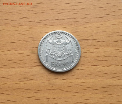Монако 1 франк 1943 Принц Луи II - monako_1_frank_1943_princ_lui_ii