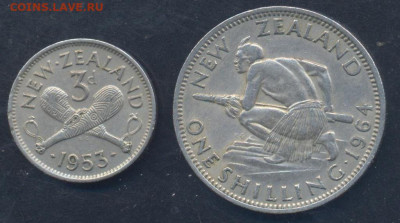 Новая Зеландия шиллинг 1964 г.  2.05.2025 г. 22 -00 МСК. - Зеландия шиллинг