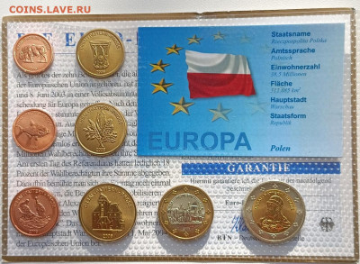 Набор пробных монет Евро 2006 год. Польша до 03.05 - 55