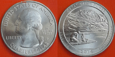 США 2014 год  25 центов  до 22:00  08.05.25 - 11