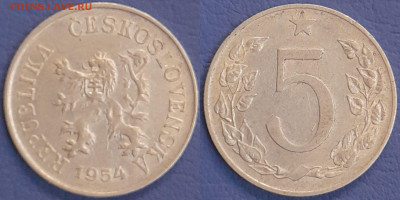 Чехословакия  1954 год  5 геллеров  до 22:00, 08.05.25 - 23