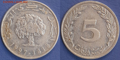 Тунис  1997 год  5 миллимов  до 22:00, 08.05.25 - 29