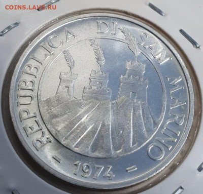 Сан-Марино 500 лир 1974г, Голуби, до 08.05 22:00 мск - 4