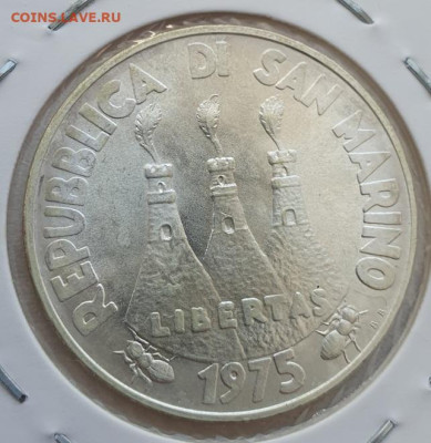 Сан-Марино 500 лир 1975г, Чайки, до 08.05 22:00 мск - 3