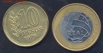 Аргентина 10 песо 1976 г.6.05.2025 г. 22 -00 МСК. - Бразилия