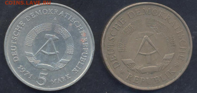 ГДР 5 марок 1971 г. 6.05.2025 г. 22 -00 МСК. - ГДР1