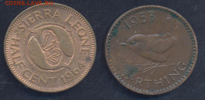 Британия фартинг 1953 г. 6.05.2025 г. 22 -00 МСК. - Сьера Леоне