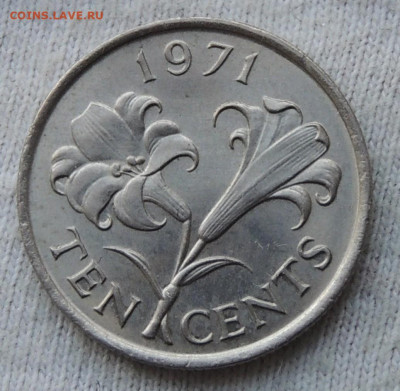 Бермуды 10 центов 1971 до 11.05.2025 - Бермуды 10 центов 71.JPG