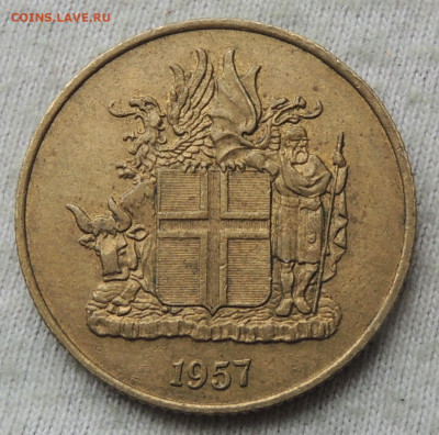 Исландия 1 крона 1957 до 14.05.2025 - Исландия 1 крона 57 .JPG