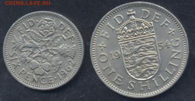 Британия 6 пенсов 1962 г. 10.05.2025 г. 22 -00 МСК. - Британия