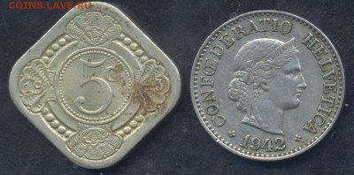 Швейцария 5 раппен 1942 г. 10.05.2025 г. 22 -00 МСК. - Голландия1
