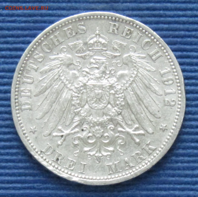 Пруссия 3 марки 1912 до 12.05.2025 21.00 мск - Пруссия 3 марки 1912 р.JPG