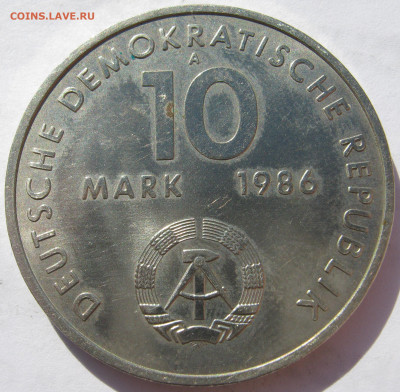 Германия ГДР 10 марок 1986 Эрнст Тельман, демонстрация - IMG_2782.JPG