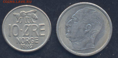 Норвегия 10 эре 1961 г.13.05.2025 г. 22 -00 МСК. - Норвегия1