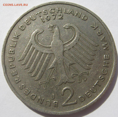 Германия ФРГ 2 марки 1972 J 20 лет ФРГ - Теодор Хойс - IMG_2951.JPG