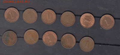 ФРГ 1пф 1950-91 по фиксу - 32